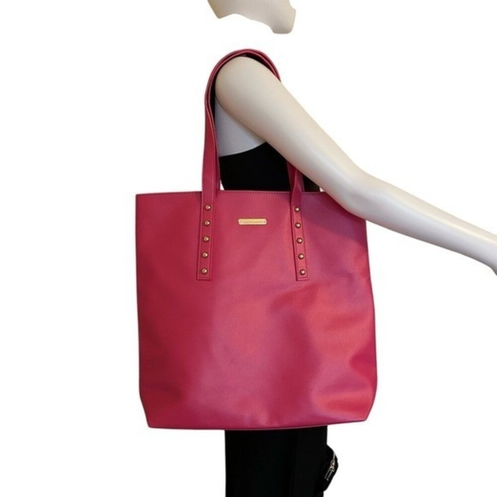 Juicy Couture Vegan Leather Pink Oversized Overnight Everyday Carry all tote bag